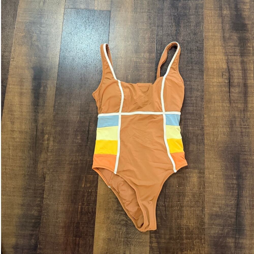 Rip Curl Rainbow Side Panel One Piece Swimsuit Size Small